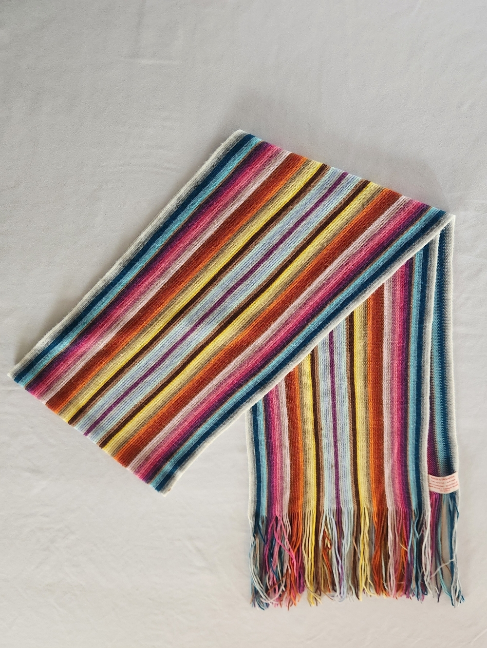 Nardi & Tagliaferri Colourful Stripe Knit Scarf - Picture 4 of 16